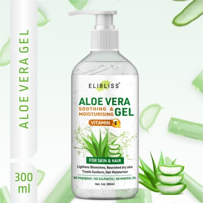 ELIBLISS Aloe Vera Gel for Skin Acne, Scars, Dark spots Face & Hair Care(300 ml)