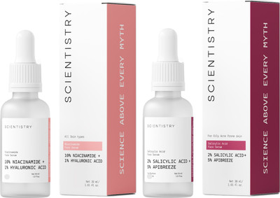 Scientistry Face Serum Combo With Niacinamide & Salicylic For Acne and Dark spots| 30+30 ML(2 Items in the set)