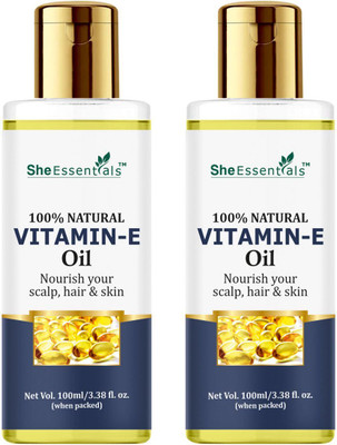 She Essentials Vitamin E Oil for Face, Body & Skin for Daily Care (Combo)(200 ml)