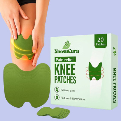 Naosucura Deep-Action Knee Joint Pain Relief Patches – Ayurvedic – 20 Count Plaster & Patch(20 x 1 Patches)