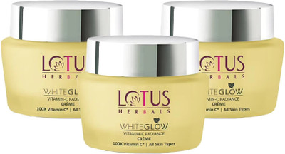LOTUS HERBALS WhiteGlow Vitamin-C Radiance Creme SPF 20 I PA+++( Pack of 3 ) ( 50gm 3 )(150 g)