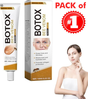 INDIANA HUDA Botox Bee Venom Cream 100g for Women – Wrinkle Erase & Glow Boost(100 g)