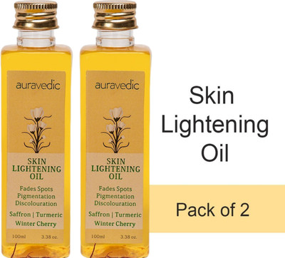 AURAVEDIC Saffron original face oil for glowing skin100 ml Ashwagandha pigmentation serum(pack 2)(200 ml)