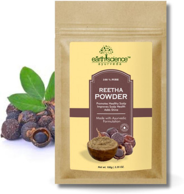 Earth Science Ayurveda Reetha Powder || For Acne | Skin Brightening | Exfoliation | Natural Cleanser || Men & Women |(100 g)