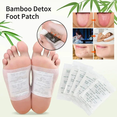 QOZWEID Natural detox foot patches with bamboo ginger for stress and relief(75 g)