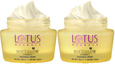 LOTUS HERBALS WhiteGlow Vitamin-C Radiance Creme ( Pack of 2 ) ( 35gm 2 )(70 g)