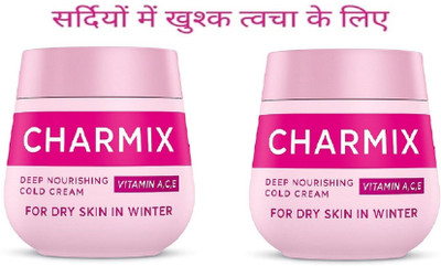 Mylie Charmix Deep Nourishing Cold Cream with Vitamin C, A & E, for Glowing & Moisturized Skin 100GM X 2(200 g)