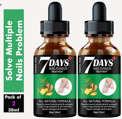 INDIANA HUDA 7 Days Nail Fungus Treatment Anti-Fungal Drops Pack of 2 – 30ml x 2 Bottles(60 ml)