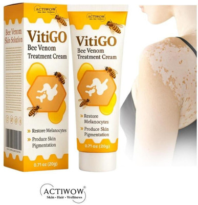 ACTIWOW Vitigo Bee Venom Cream for Dry Skin Relief cream(100 g)