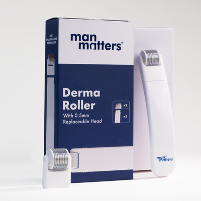 Man Matters 2-In-1 Derma Roller 0.5mm | Replaceable Head | Provides Hair & Beard Growth(200 g)