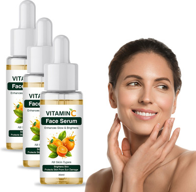 MDJ Vitamin C Serum Triple Bottles – Healthy Glow For All Skin Types(90 ml)