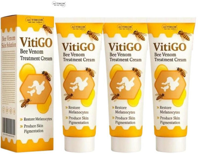 ACTIWOW Vitigo Bee Venom Cream for Dry Patch Healing 3 Pcs AW(300 g)