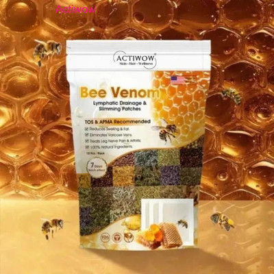 ACTIWOW Bee Venom Foot Patches Premium Night Detox Pads A01(100 g)
