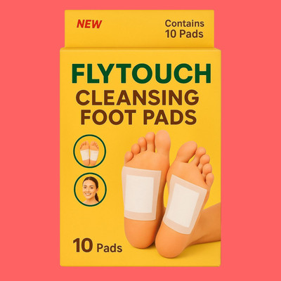 FlyTouch 10 Foot Pads Natural Foot Pads for a Restful Body and Peaceful Sleep(60 g)