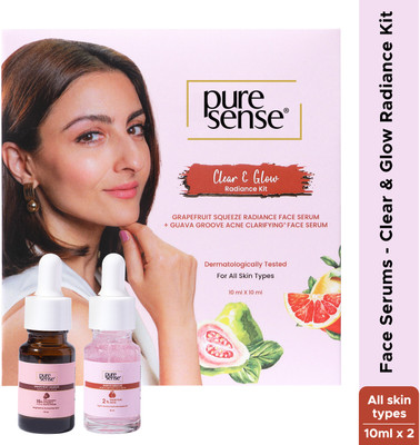PureSense Clear & Glow Radiance Niacinamide & Salicylic Acid Clarifying Face Serums Kit(20 ml)