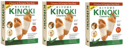 KIYOME KINOKI MERICAN detox foot pads cleansing natural adhesive kit [PACK OF THREE](300 g)