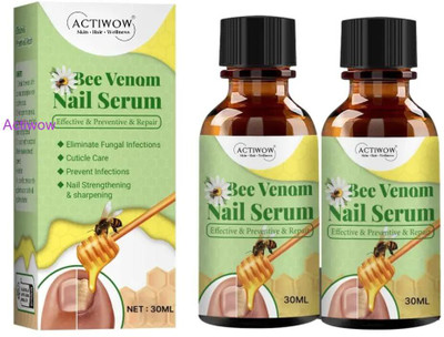 ACTIWOW Bee Venom Nail Serum Hydration Lock for Fungus-Free Shine A001(20 ml)