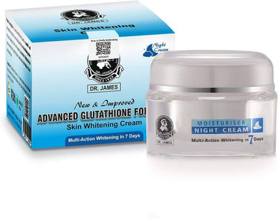 DR JAMES Glutathione Skin Whitening Night Cream – Glow While You Sleep(31 g)