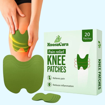 Naosucura Ayurvedic Knee Pain Relief Support Stickers for Elders – 20 Pack Plaster & Patch(20 x 1 Patches)