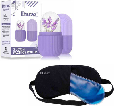 Etszaz Silicone Face Massager Ice Roller + Eye Gel For Dark Circles Eye Patches(100 g)