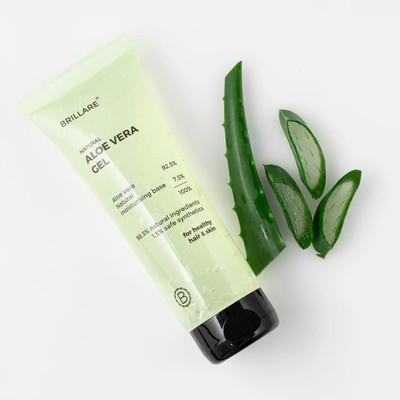 BRILLARE Natural aloe vera gel for face, hair & skin moisturiser(200 g)