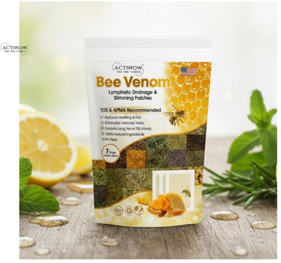 ACTIWOW Bee Venom Foot Patches Best Natural Patches to Reduce Swelling SKT(100 g)