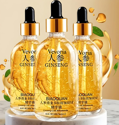 Vevoria Ginseng Gold serum polypeptide anti-ageing serum Blackhead & Pigmentation Deal Skin Removal Face Moisturizer Reduce Fine Lines All skin Type Men & women Pack Of 3(90 ml)