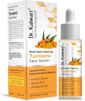 Dr. Kaiwart Dark Spot Clearing Turmeric Face Serum with Vitamin C & Turmeric for Radiant Skin(30 ml)