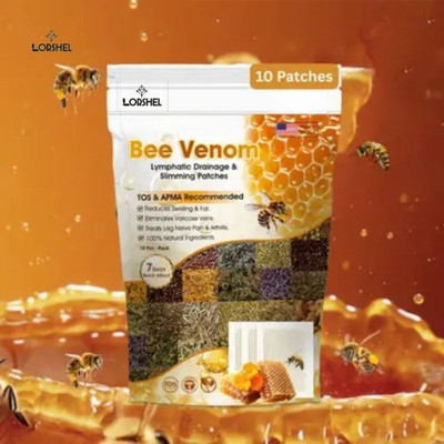 LORSHEL Bee venom foot patches combine healing properties for optimal detox Og(10 g)