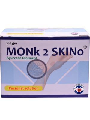 MONk 2 SKINo malam Ayurvedic (Cream) 160g for Ringworm, & Skin recovery(160 g)