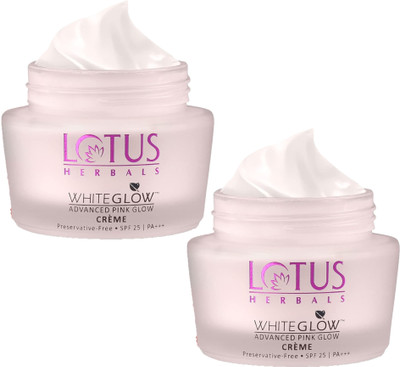 LOTUS HERBALS Whiteglow Advanced Pink Glow Creme Spf 25 ( Pack Of 2 ) ( 35gm 2pc )(70 g)