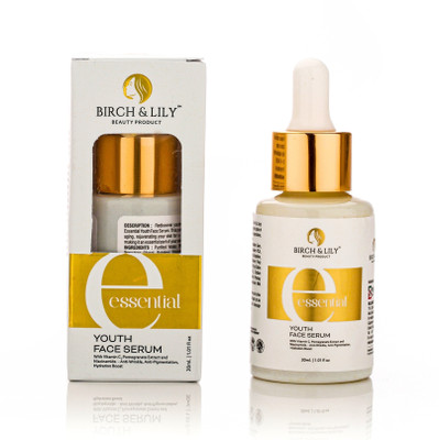 Birch and Lily Essentials Youth Face Serum | Anti-Aging, Hydrating, and Nourishing Formula for Smooth, Firm Skin | with Vitamin C & Niacinamide(30 ml)