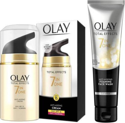 OLAY ANTI AGEING DAY/ NORMAL SPF 15 CREAM AND FOAMING FACE WASH(100 g)