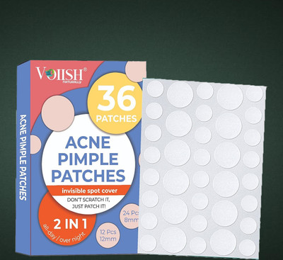 VOIISH Acne Patch36 Count - with Hydrocolloid | Absorbs Pus, Flattens Pimples(36 g)
