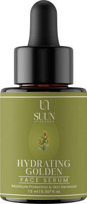 Suun Ayurveda Hydrating Golden Face Serum with Lotus & Carrot Seed Oil | Vitamin E & C Infused | Non-Greasy Daily Serum for Glowing, Even-Toned Skin(15 ml)
