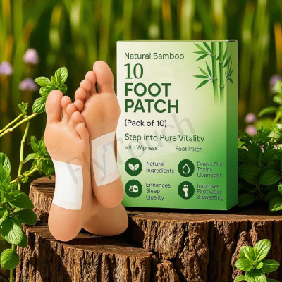FlyTouch Bamboo Foot Patches for Night Odour Control and Skin Softness Use(100 g)