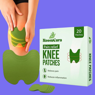 Naosucura Reusable Knee Pain Relief Patches with Herbal Oils – 20 Count Plaster & Patch(20 x 1 Patches)