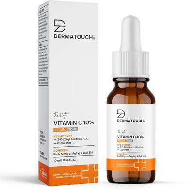 DERMATOUCH Vitamin C 10% Serum with Cycloretin – Brightening, Firming & Anti-Aging Face Serum(10 ml)