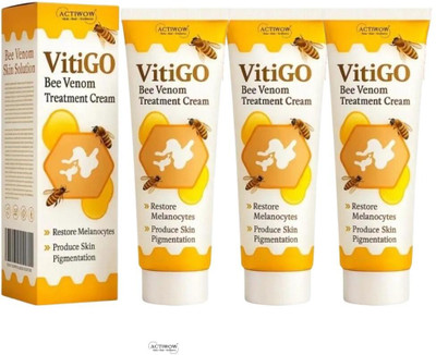 ACTIWOW Vitigo Bee Venom Cream for Skin Cell Energy & Renewal 3 Pcs AW(300 g)