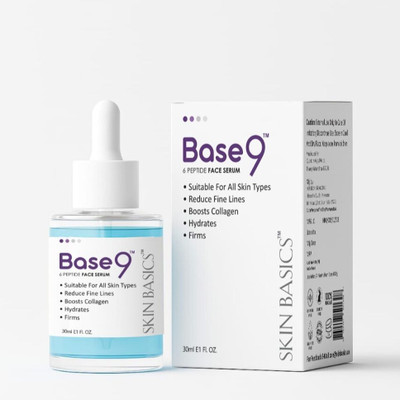 SKINBASICS 6 Peptide Face Serum for All Skin Types – Anti-Aging, Hydrating & Collagen Boost(30 ml)