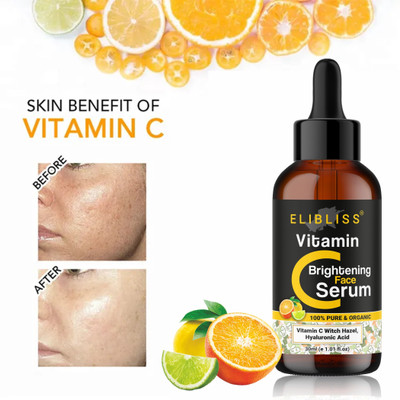 ELIBLISS Vitamin C Face Serum for Glowing Skin Orange Extract for Oily Skin(30 ml)