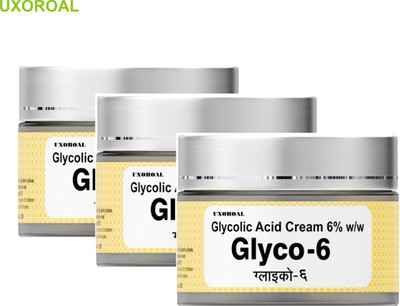 uxoroal Glyco-6 Exfoliating Skin Cream for Smoothness – Pack of 3(150 g)
