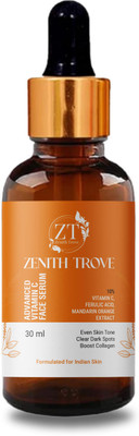 Zenith Trove Advance Vitamin C Serum With Ferulic Acid, Mandarin Orange Ext. For Dark Spots, Pigmentation & Glowing Face(30 ml)