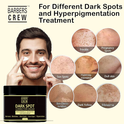 Barbers Crew Dark Spot Remover Cream, Pimple Marks, Acne Scar, Pigmentation & Blemish Removal(50 g)