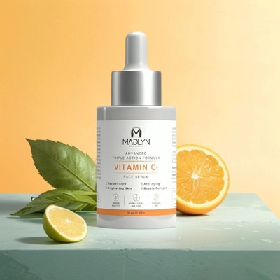 MADLYN Vitamin C + Advanced Skin Brightening Face Serum, Anti Aging, Spotless Skin, Sun Protection(30 ml)