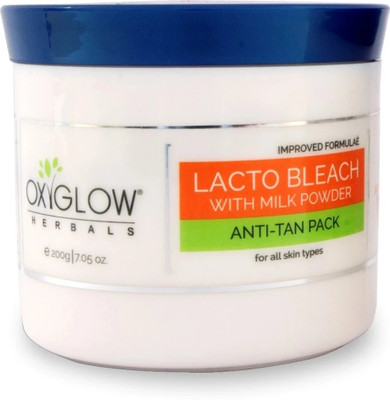 OXYGLOW Herbals Lacto Bleach Cream 200 gm (Pack of 1) with milk powder(200 g)