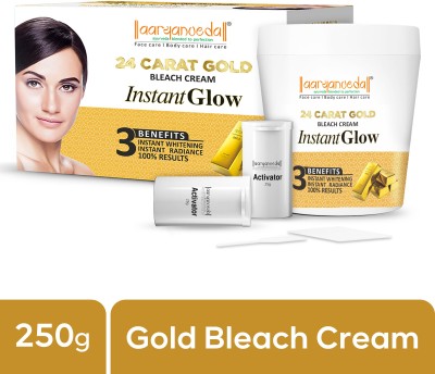 Aaryanveda Gold Bleach Cream For Glowing Skin & Remove Uneven Patches For Men & Women(250 g)