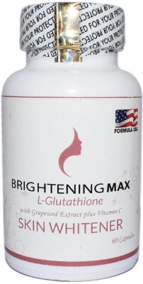 brightening max glutathione skin whitening capsule for both men and women (60 capsule)(60 ml)