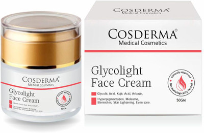 COSDERMA Glycolight Face Cream With Glycolic Acid, Arbutin & Clover Extract Overnight Care(50 g)