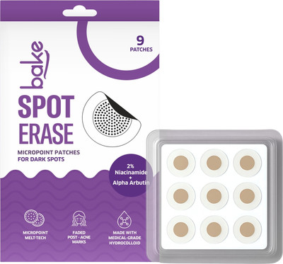 Bake Spot Erase Micro point Hydrocolloid Patches for Dark Spots, Post Acne Marks & Pigmentation-9 Patches(30 g)